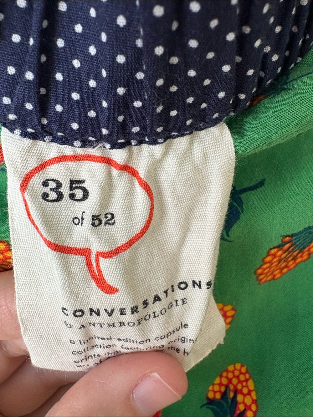 RARE Anthropologie Conversations Green Floral Midi Skirt style 35 of 52 - Picture 7 of 10